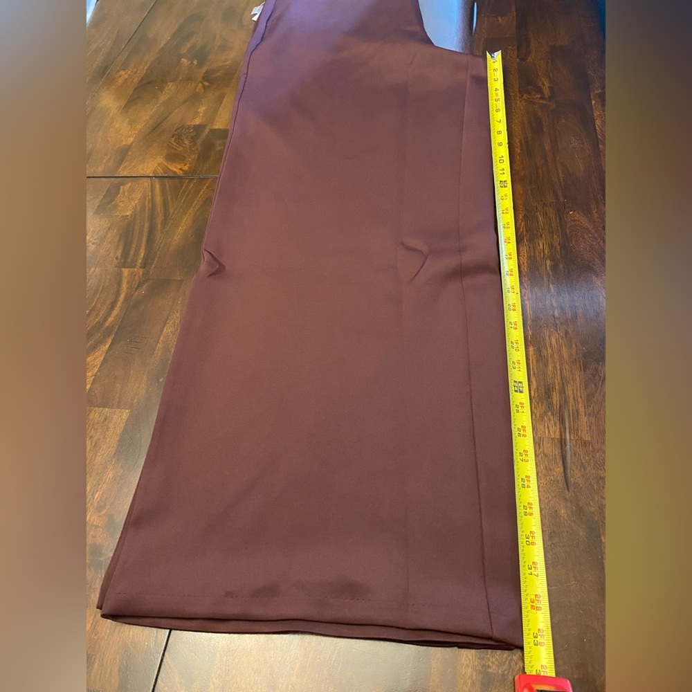 NWT GOOD AMERICAN Column Scuba Stretch Pants In Malbec003 Size 22 - Picture 10 of 11